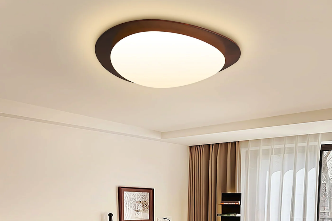 Retro Pebble Wood Grain LED Slaapkamer Plafondlamp