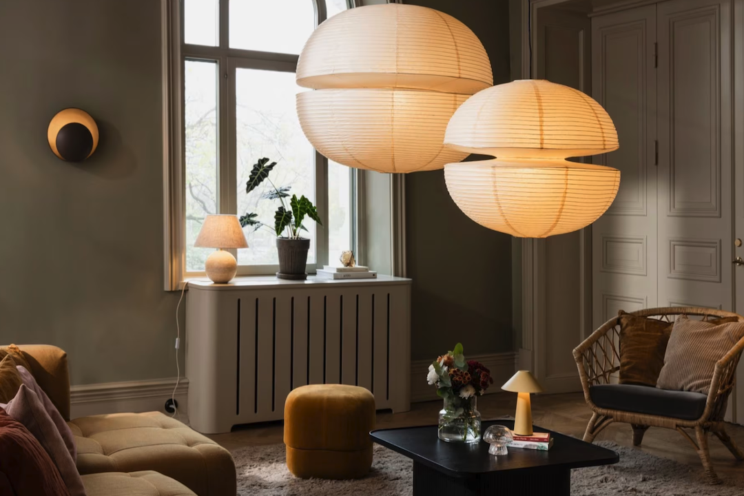 Zachte sfeerverlichting met papieren lantaarn plafondlamp